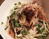 蕪と鶏肉の燻製オリーブオイル漬けのサラダ作り方3写真