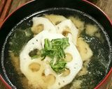 れんこんのお味噌汁作り方6写真