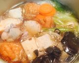 食育☆郷土料理 東北☆鶏肉で芹セリ鍋作り方3写真