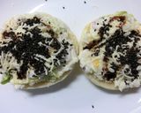 胡麻とソースで　ポテサラトースト。作り方5写真