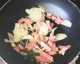 お昼ご飯パスタ☆カルボンチーノ作り方4写真