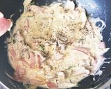 お昼ご飯パスタ☆カルボンチーノ作り方6写真