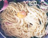 お昼ご飯パスタ☆カルボンチーノ作り方8写真