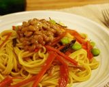 和パスタ！いかにんじんの納豆パスタ作り方11写真