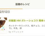 炊飯器 HM ガトーショコラ 簡単☆作り方7写真