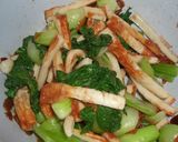 青梗菜とちくわの梅醤油和え作り方3写真