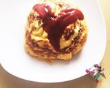 愛たっぷり♡残り物でもLoveオムライス作り方9写真