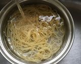 ベーコンと炒り卵のスパゲティ塩こしょう味作り方1写真