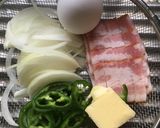 ベーコンと炒り卵のスパゲティ塩こしょう味作り方2写真