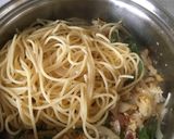 ベーコンと炒り卵のスパゲティ塩こしょう味作り方5写真