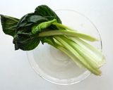 塩漬けちぢみ小松菜の胡麻おにぎり作り方1写真