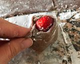 バレンタインに、チョコ苺大福作り方8写真