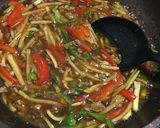 青椒肉絲あんかけ焼そば。作り方8写真