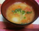 トマトと蕪の味噌汁作り方5写真