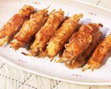 焼肉キムチ味☆シャキシャキもやしの肉巻き作り方9写真