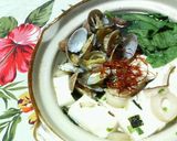松茸味✿簡単❀ヘルシー✿浅蜊＆豆腐１人鍋作り方5写真