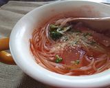 ２度ゆでなしで簡単☆彡素麺のトマトスープ作り方7写真