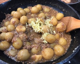味噌仕立て 新ジャガのそぼろ餡煮作り方6写真