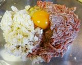 愛情たっぷり♪♪チーズinハンバーグ~❤作り方4写真