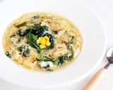 ほうれん草の簡単たまごスープ作り方6写真