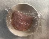 電子レンジで半熟タマゴのハムエッグ作り方5写真