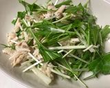 鶏胸肉のシーチキン風と水菜のサラダ作り方5写真