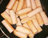 魚肉ソーセージのケチャップ炒め作り方1写真