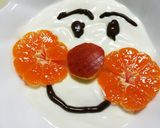 フルーツでアンパンマンヨーグルトアート作り方6写真