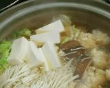土鍋で作る豆腐とつみれのおかずスープ作り方4写真