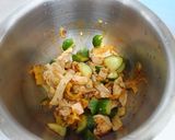 簡単！鶏ときゅうりのキムチ和え★夫の料理作り方9写真