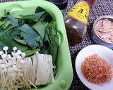 【ほうれん草と干しエビのツナ醤油和え】♪作り方1写真