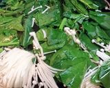 【ほうれん草と干しエビのツナ醤油和え】♪作り方2写真