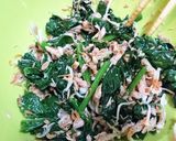 【ほうれん草と干しエビのツナ醤油和え】♪作り方4写真