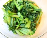 レンジ3分！小松菜のオイスターソース蒸し作り方3写真