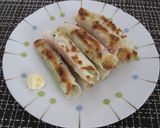ウインナーとキュウリの餃子の皮巻き作り方6写真