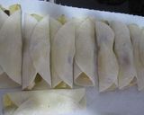 リンゴとバナナの餃子の皮巻き作り方3写真