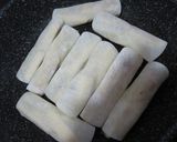 リンゴとバナナの餃子の皮巻き作り方4写真