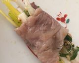 味付きネギを牛肉で巻く焼肉風を気軽に作り方4写真