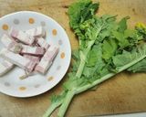 菜の花とベーコンdeｽｷﾚｯﾄﾊﾟｽﾀ♪作り方1写真