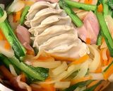餃子と赤白緑野菜たっぷりＷ味噌ラーメン作り方6写真