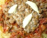 一人のおうちランチに！キムチ納豆パスタ☆作り方5写真