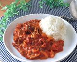 豚こまのトマトクリーム煮☆生クリなし♪作り方5写真