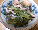 小松菜としめじと油揚げの煮浸し作り方5写真