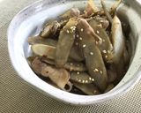 新ごぼうで豚肉入り笹切りきんぴら作り方8写真