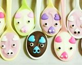 スプーンチョコで3色のぶたｻﾝ♪♪作り方6写真
