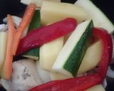 ハマるモロッコ❤チキンと豆と野菜のタジン作り方5写真