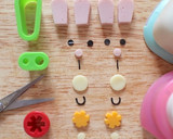 キャラ弁＊簡単♪俵形おにぎりうさぎちゃん作り方2写真