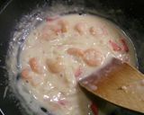 エビとパプリカのクリームパスタ♪作り方4写真