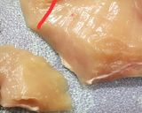 私の＊鶏むね肉の切り方＊〜削ぎ切り作り方3写真