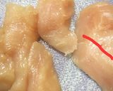 私の＊鶏むね肉の切り方＊〜削ぎ切り作り方4写真